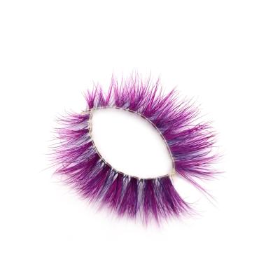 China 25-30 Periods Mini Luggage Packaging For Colorful 3D 5D Mink Eyelashes 20mm Mink Eyelash Fluffy Thick Long for sale