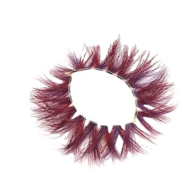 China 25-30 Times Party Use Color Mink Eyelashes Vendor Short Mink Lashes Base False Eyelashes for sale