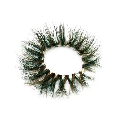 China 25-30 Colored Mink Individual 5pair Thick Fluffy Soft Eye Lashes Individual 3D Mink False Eyelashes Wispy Cross False Long Period Eyelashes for sale