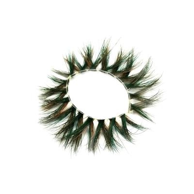 China 25-30 Times 25mm 30mm 3D Mink Eyelash Thick Magnetic Color 100% Fluffy Volume Lashes for sale