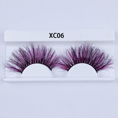 China 25-30 Times Eyelash Groups Handmade Eyelashes Thick Mink Set Ombre Colors Eyelash for sale