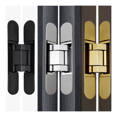 China Modern H Shape Heavy Duty Aluminum Concealed Concealed 3D Zine Door End Hinges 180 Degree Adjustable Hinge for sale