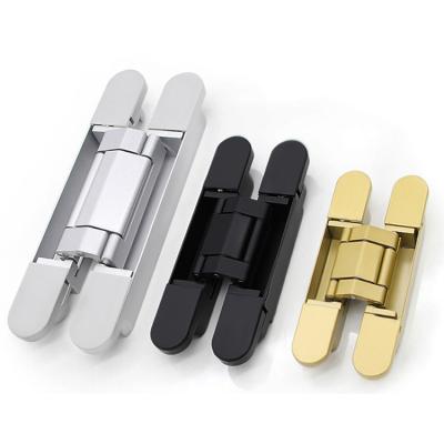 China Modern 25*150mm 40KG 88lbs 3D Concealed Hinge 180 Degree Heavy Duty Concealed Door Butt H Shape Zine Concealed Hinges for sale