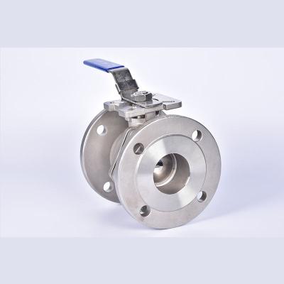 China General investment two piece casted PN16 DIN SS flange ball valve for sale