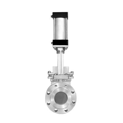 China Flange General Cast Iron Knife Pneumatic Gate Valve 8 Inch Knife Gate Valve Stainless Steel Mud Knife Gate Valve for sale