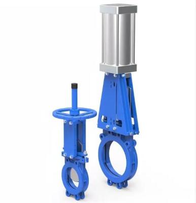 China Manufacturing Knife Gate Valve General Seat QBseries Seal Knife Soft Hard Pneumatic One Way Gate Valve Non Rising for sale