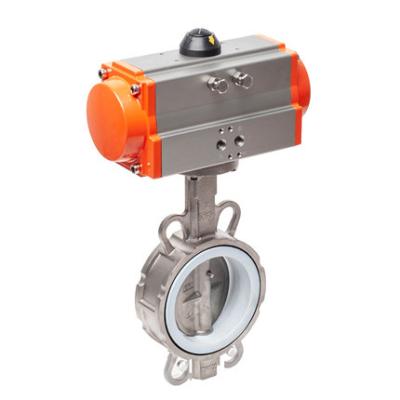 China General Type Pneumatic Actuator Stainless Steel Pneumatic Control Wafer Butterfly Valve for sale