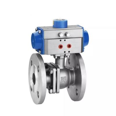 China General's Pneumatic Flanged Ball Valve (Q641F-16P) Stainless Steel for sale