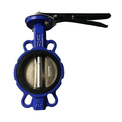 China Resilient Seated Manual Type Cast Iron Wafer Butterfly Valve General Supplier NaI-lok PTFE for sale