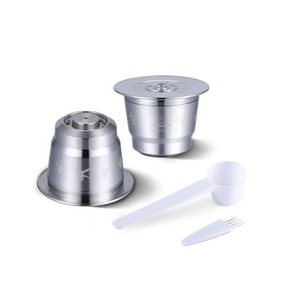 China Sustainable Coffee Capsule - Nespresso Stainless Steel Refillable Filters Coffee Pods Reusable Coffee Capsule for sale