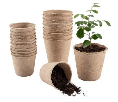 China Square Biodegradable Round Herb Seed Starting Paper Pots Peat FLOOR Plants Garden Germination Nursery Pot with Drainage Holes for sale