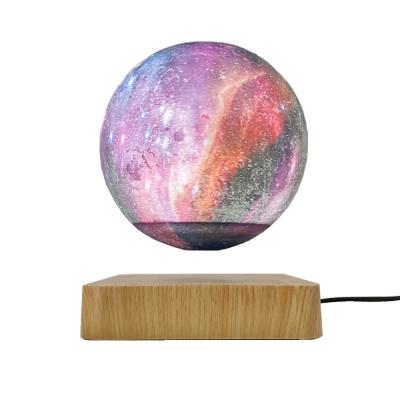 China Creative Magnetic Levitating Galaxy Lamp Gift HCNT Moon Night Lamp New Minimalist Small Multicolor Galaxy Lamp Design Creative Levitating Floating Light for sale