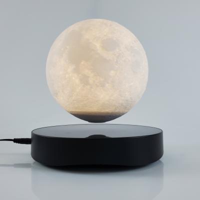 China HCNT Modern 3D Automatic Magnetic Levitation Moon Lifting Lamp Printing Moon Floating Lamp for sale