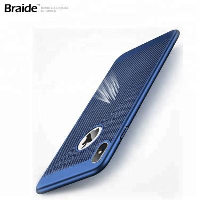 China Cooling Cavity Phone Cooling Breathing Case For Samsung , PC Hollow Mesh Case For iPhone X for sale