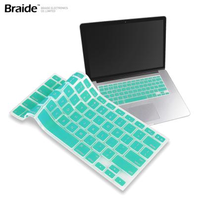 China Silicone Keyboard Cover Protector Waterproof Dustproof Skin For MAC Air 15 13 Macbook Pro 13 Programmable Keyboard Stickers 12 Colors for sale