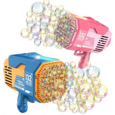 China Ourdoor Toy New 132 Holes Bubble Bazooka Machine Gun wholesale bazooka bubble gun Rocket Bubble Gun Machine for sale