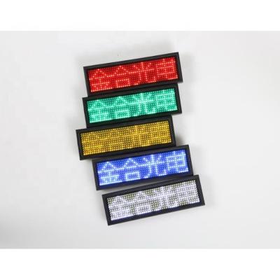 China Wholesale led shop led sign hotel/club/fair/KTVgraduation/ceremon/celebration led name badge factory led light scrolling name tag for sale