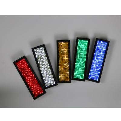 China LED Name Badge USB Loaded Programmable Software Display Scrolling LED Name Badge for sale