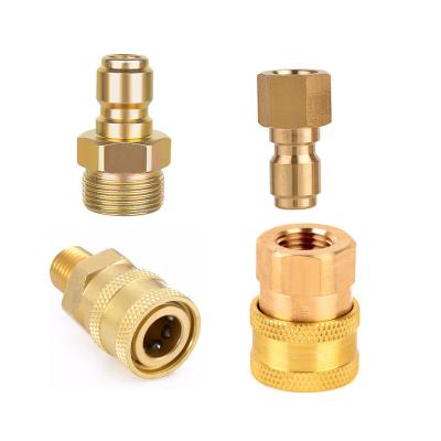 China Connect Water Hose Pressure Joint Quick Connect Fitting Kit 1/4 Pressure Brass Clean Washing Coupler Adapter Car Connector 3/8 NPT BSP for sale