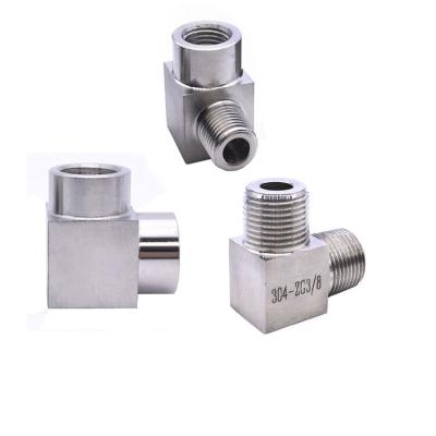 China High Pressure Pipe Fitting 304 Stainless Barstock 316/304 Male Female Elbow 1/8