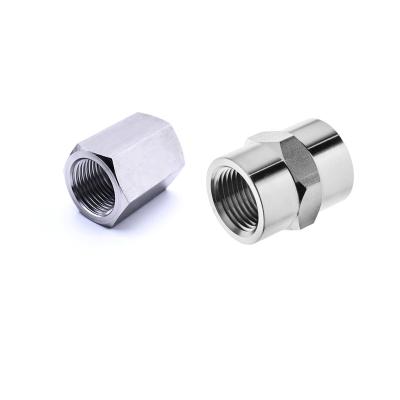 China SS 304 Barstock Stainless Hose 316 304 Fitting Female Hex Coupling Reducer Female Reducer Coupling 1/8