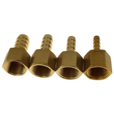 China M12 M14 M18 M20 Metric Brass Female Hose Burr Fit Brass Water Barb Hose Tail Female Nipple Gasoline For Hose ID 6 8 10 12mm for sale