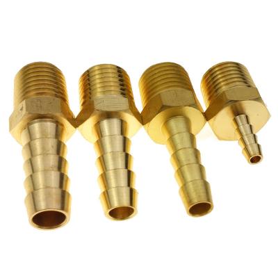 China M8x1 M10x1 M12x1.25 M12x1.5 M14x1.5 M16x1.5 M18x1.5 Metric Male Pipe Brass Barb Fitting for sale