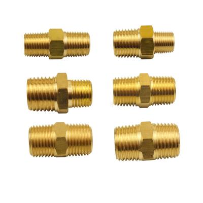 China Brass Brass Hose Fitting Bsp To Npt Hex Nipple Nipple 1/8