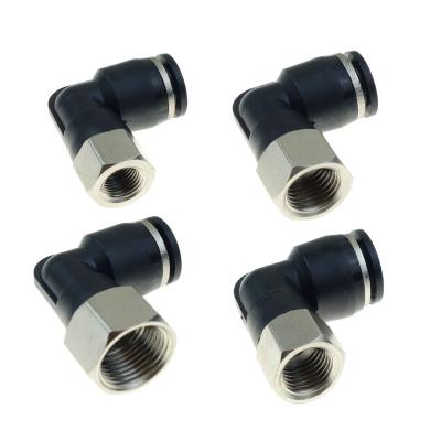 China Factory Pneumatic Push Connect Elbow Fitting Female One Touch Fitting 5/32 1/4 5/16 3/8 Tube OD x 1/8