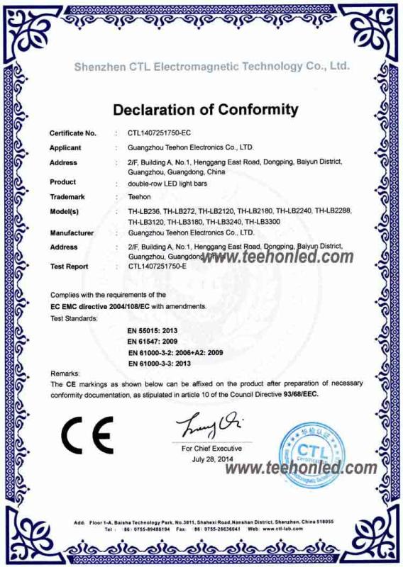 CE certificate - Guangzhou Teehon Electronics Co., LTD.