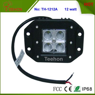 China Professional Flush mount 12W off Road 4X4 CREE LED Work Light with IP67, CE, RoHS for sale