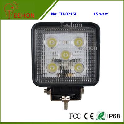 China 15W Square LED Work Light for Heavy-Duty Trucks for Jeep and SUV for sale