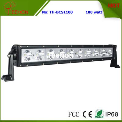 China 100W 22.8 inch single-row LED off-road light bar for ATV, UTV and heavy-duty trucks for sale