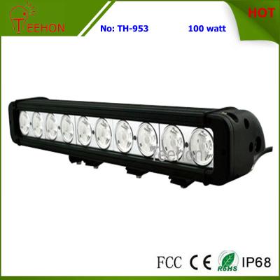 China 17 Inch LED Light Bar, 100W off Road 4X4 Single Row LED Offroad Light Bar for sale