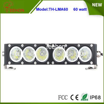 China New products 12V 24V 60w 11.5 inch slim single row led driving light bar for offroad auto for sale