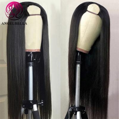 China 100% cheap cambodian human hair u part wig black virgin remy hair u part wig wholesale remy u wigs for black women for sale