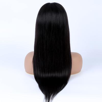 China 100% Natural Black Straight Human Hair Wigs 100% Lace Front Wigs HD Lace Closure Wigs 150% Density Transparent Remy Swiss Virgin Human Hair For Woman for sale