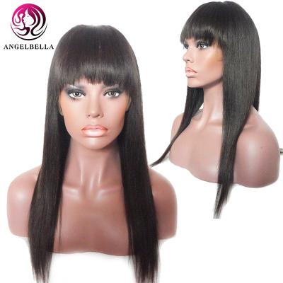 China 100% Remy Human Hair Wigs Brazilian Human Hair Straight Wig 30 Inches With Bang for sale