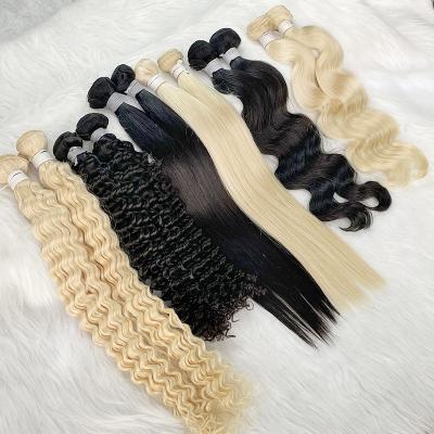 China Virgin Hair Bundles Sellers Cuticle Aligned Hair Wholesale Original Natural Pure 613 Virgin Hair Bundles Hair for sale