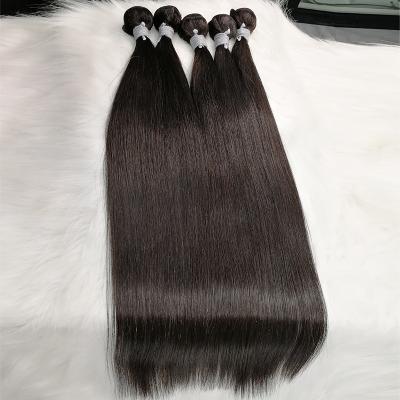 China Pure Original Raw Human Hair Bundles Unprocessed Brazilian Straight Hair Weave Bundles Virgin Hair Weaves for sale