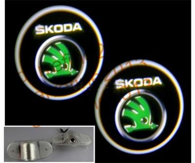 China 3D logo ghost shadow light for Skoda Superb octavia Fabia Octavia Roomster for sale