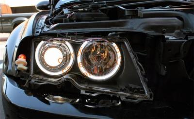 China E46 Non-Projector LED Angel Eyes Halo rings SMD LED 42 angel eyes for BMW White for sale