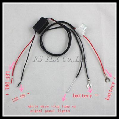 China LED Daytime Running Lights Relay Cable DRL Harness Car Controller LED DRL Controller cable for sale