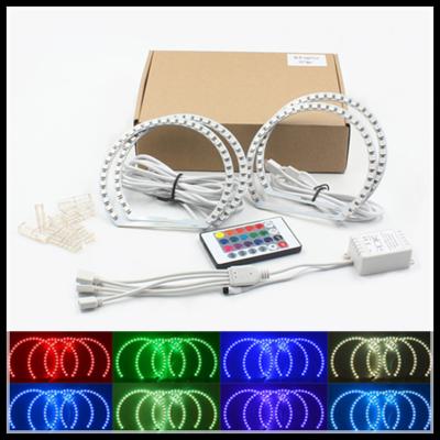 China SMD RGB LED angel eyes halo rings kits for BMW E46 NON- projector 131mm 146mm Car LED DRL angel eyes kit for sale