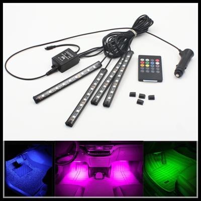 China Sound-activated RGB LED strips RGB LED Interior Footwell Lights Strips RGB Atmosphere LED Footwell Lamp Strips for sale