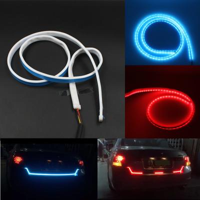 China Car Styling RGB LED Strip Lights Rear Trunk Tail Light RGB Dynamic Streamer Brake Turn Signal Led Warning Lights Strips for sale