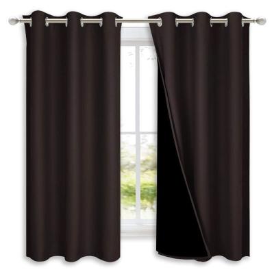 China Wholesale modern luxury blackout simplicity 100%polyester 100%blackout small window curtains for living room for sale