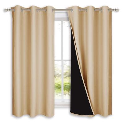 China Blackout Customized Modern Luxury Simplicity 100%polyester 100%blackout Curtains Small Window Curtains For Living Room for sale