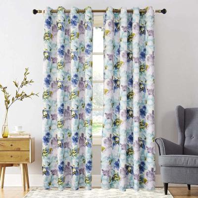 China Amazon Hot Sale High Quality Blackout Printe Grommet Digital Blackout Curtains Blackout Curtains Drapes for Bedroom and Living Room for sale