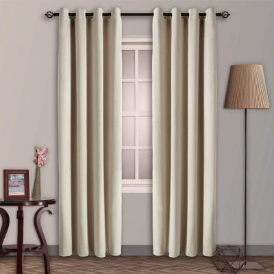 China Blackout Velvet Blackout Ivory White Curtains With Grommet Insualted Super Soft Thermal Sound Deadening Thick Velvet Drapes For theWedding for sale